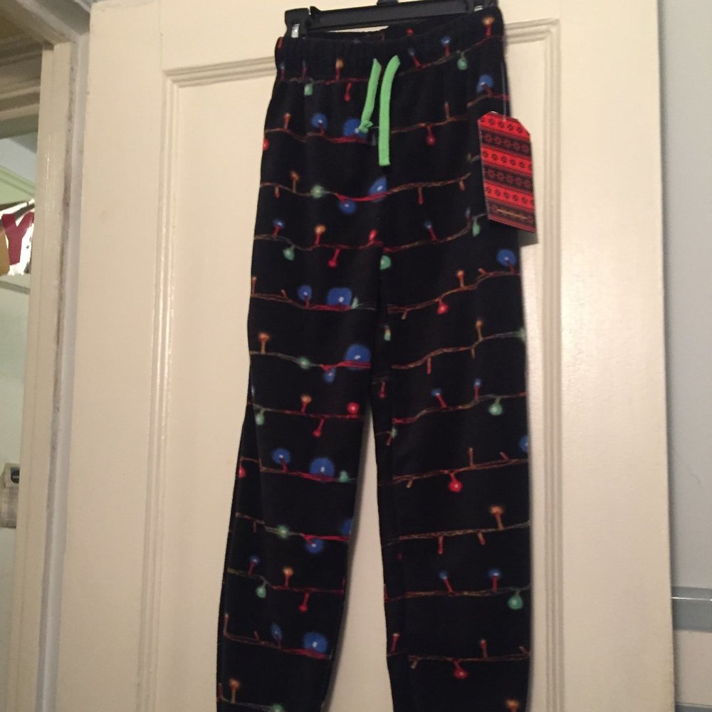 NWT Kids PJs size S, M String Lights Xmas Holiday